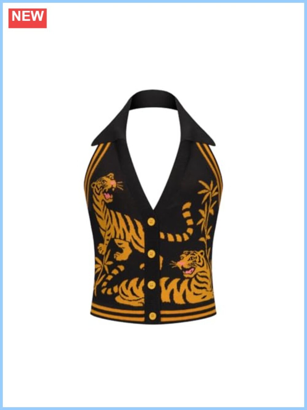 Womens Knit Vest Retro Sleeveless Button Down Cotton Tank Top Summer